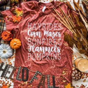 Fall Bleached Graphic tee